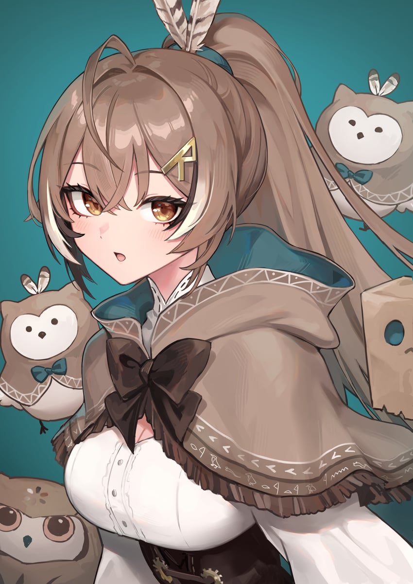 nanashi mumei, friend, and hooman (hololive and 1 more) drawn by oopartz_yang