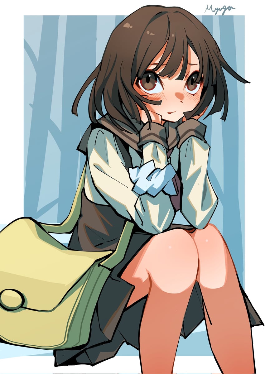 sengoku nadeko (monogatari and 1 more) drawn by myuga66666