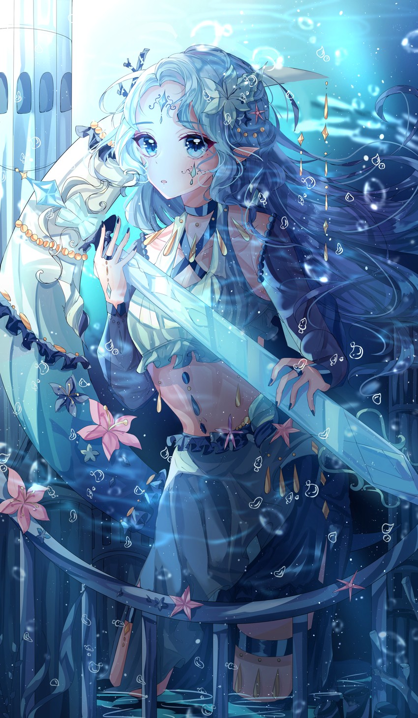 sea fairy cookie (cookie run) drawn by wine_(2148_wine)