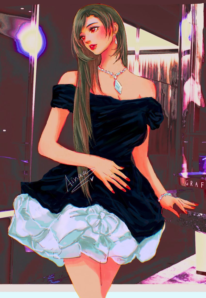 tifa lockhart (final fantasy and 1 more) drawn by xainaa