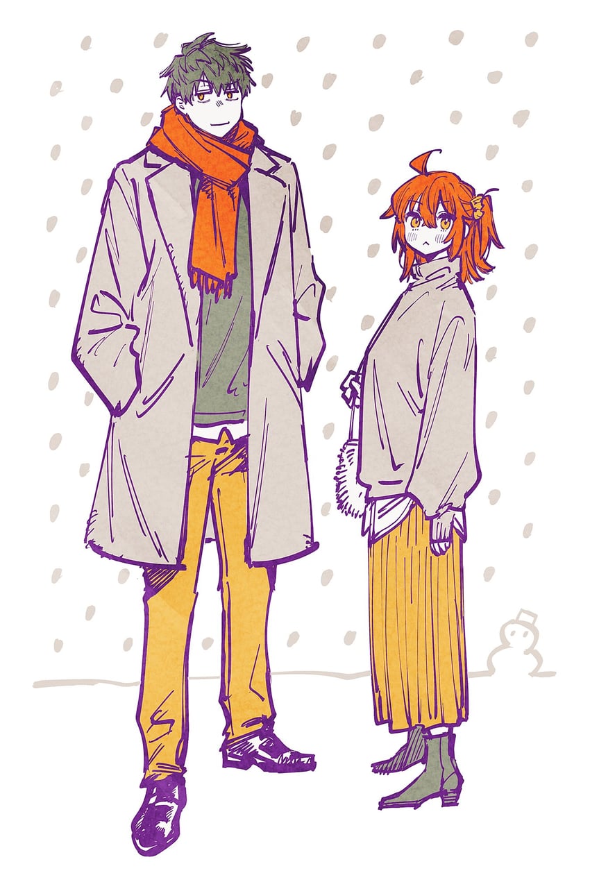 fujimaru ritsuka and saitou hajime (fate and 1 more) drawn by uni_(nico02)