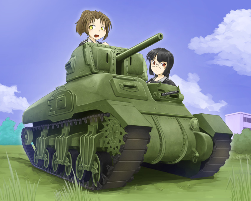 minabe tetsumi and arisaka miyako (original) drawn by dead_people