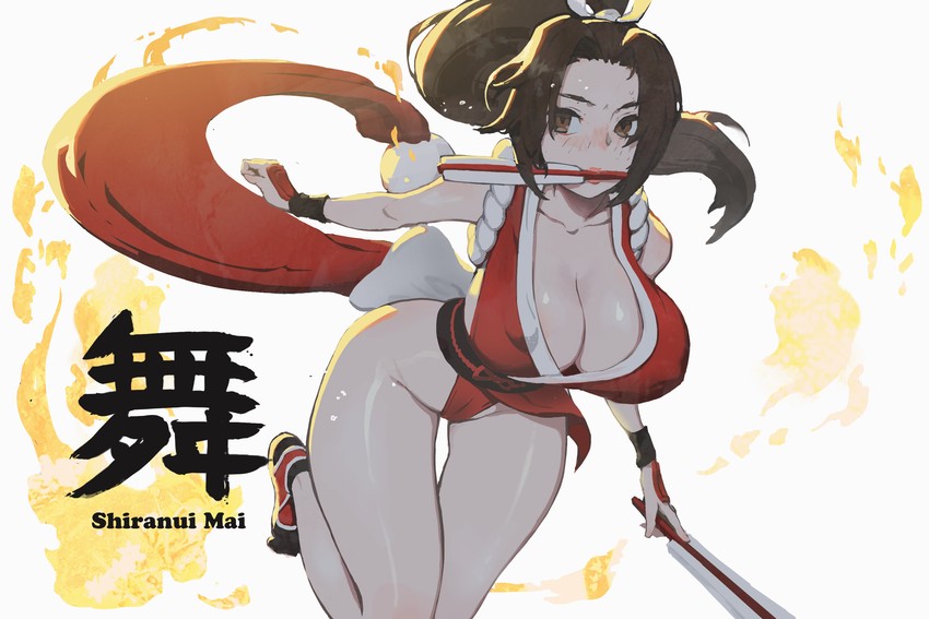 shiranui mai (the king of fighters and 1 more) drawn by chimjoljol_(cute_goblin)