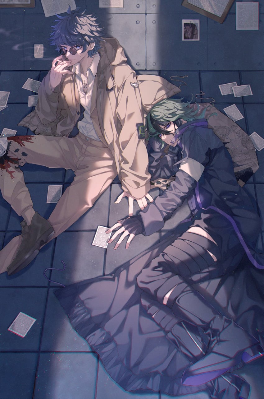 vivia twilight and yakou furio (master detective archives: rain code) drawn by sofuto