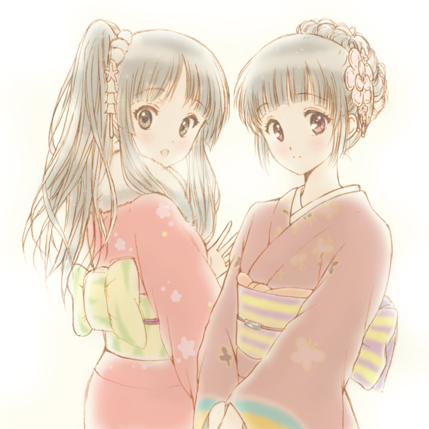 akiyama mio and chitanda eru (k-on! and 2 more) drawn by bluez