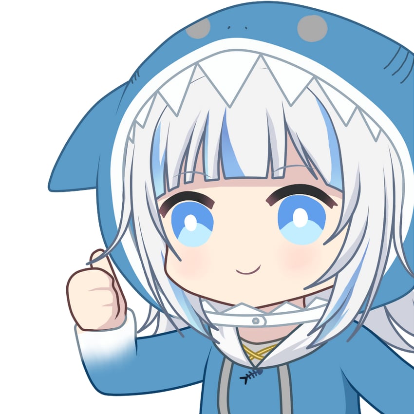 gawr gura (hololive and 1 more) drawn by zephylyne