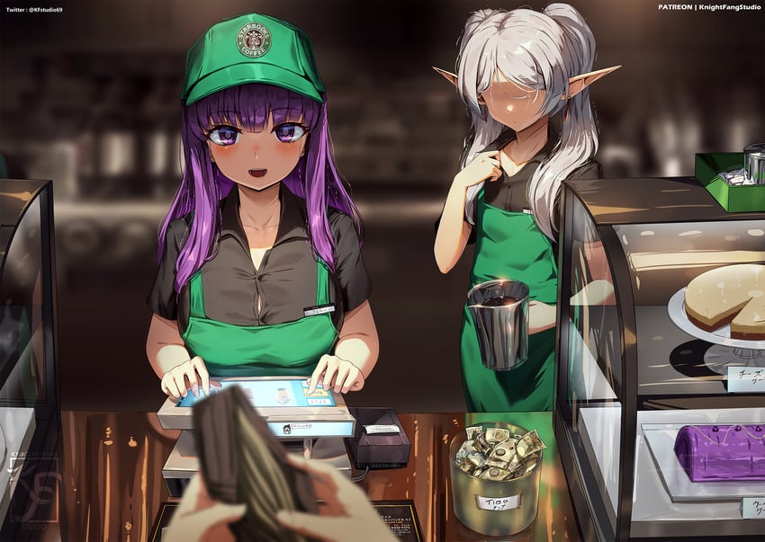 frieren and fern (sousou no frieren and 1 more) drawn by knightfang
