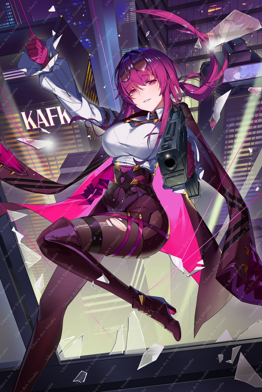 kafka (honkai and 1 more) drawn by libero_art