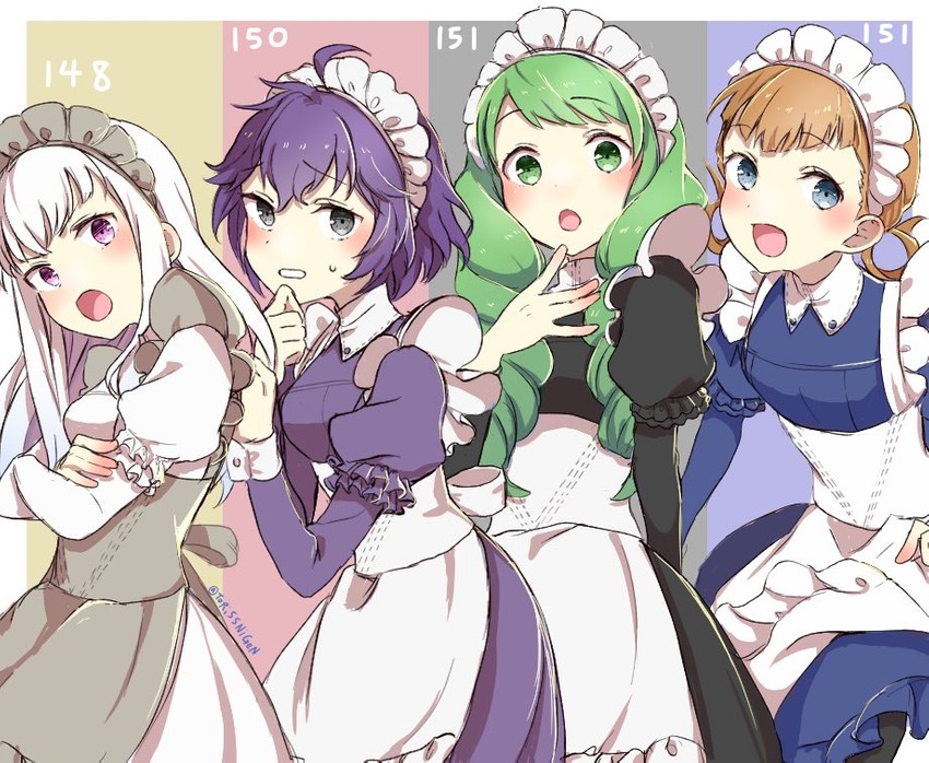 lysithea von ordelia, bernadetta von varley, annette fantine dominic, and flayn (fire emblem and 1 more) drawn by tori55nigen