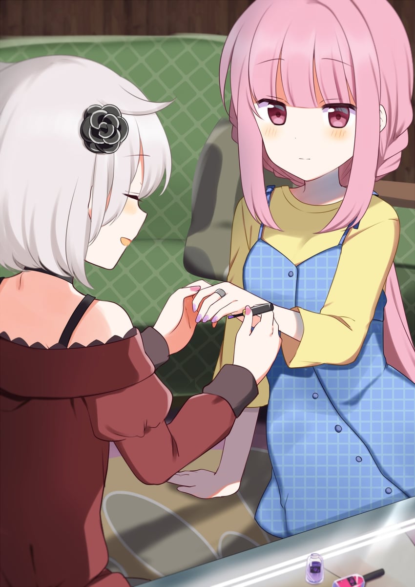 tamaki iroha and azusa mifuyu (mahou shoujo madoka magica and 1 more) drawn by fujishiro_emyu