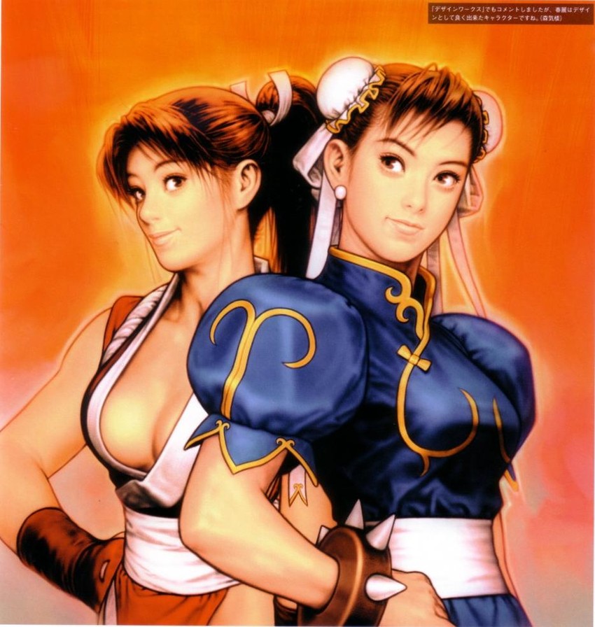 chun-li and shiranui mai (street fighter and 4 more) drawn by mori_toshiaki
