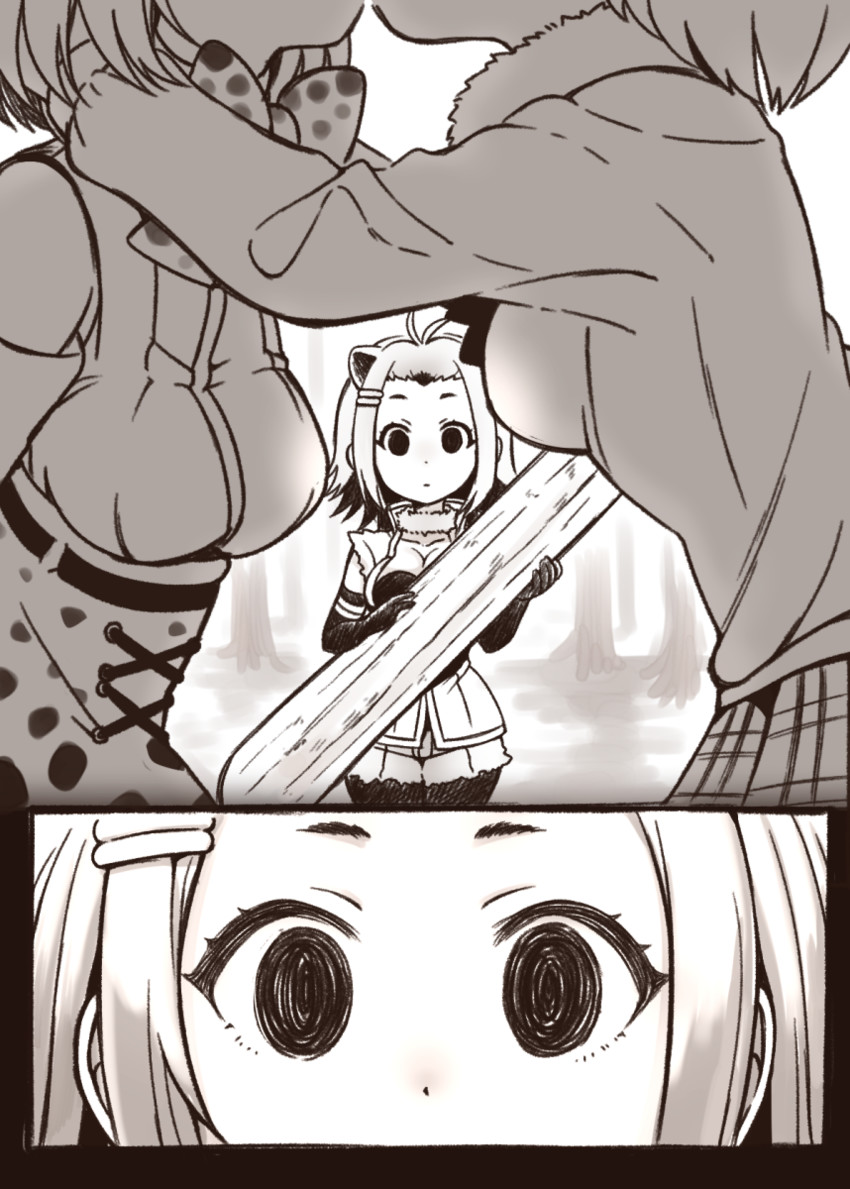 serval, american beaver, and black-tailed prairie dog (kemono friends) drawn by arato_asato