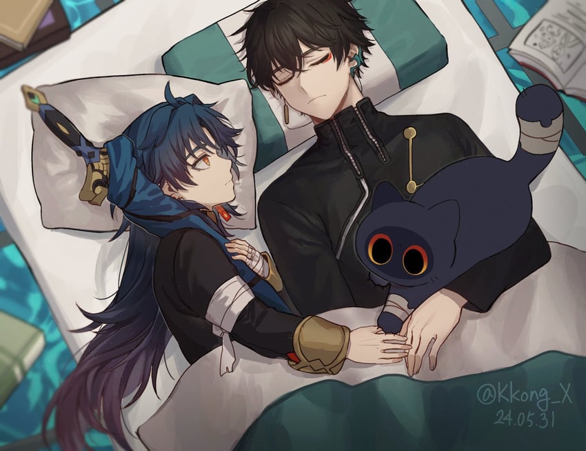 dan heng and blade (honkai and 1 more) drawn by kkong_x