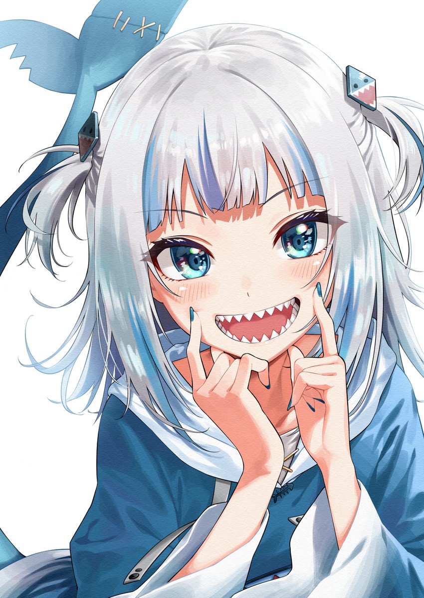 gawr gura (hololive and 1 more) drawn by ice_reizou
