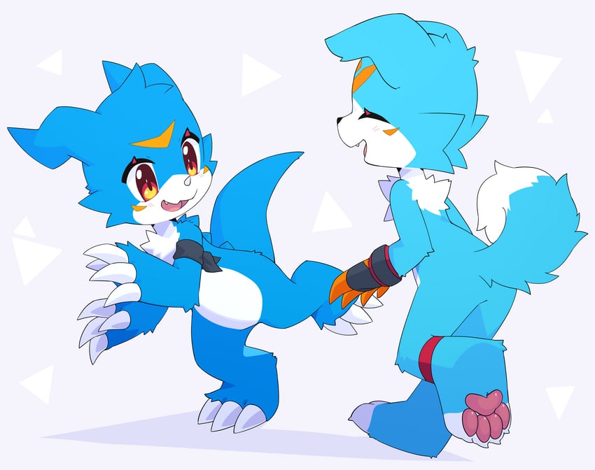 v-mon (original and 1 more) drawn by dev_voxy