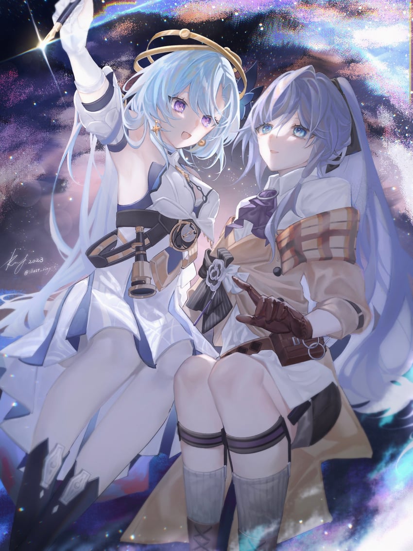 fu hua and griseo (honkai and 1 more) drawn by illust_riry