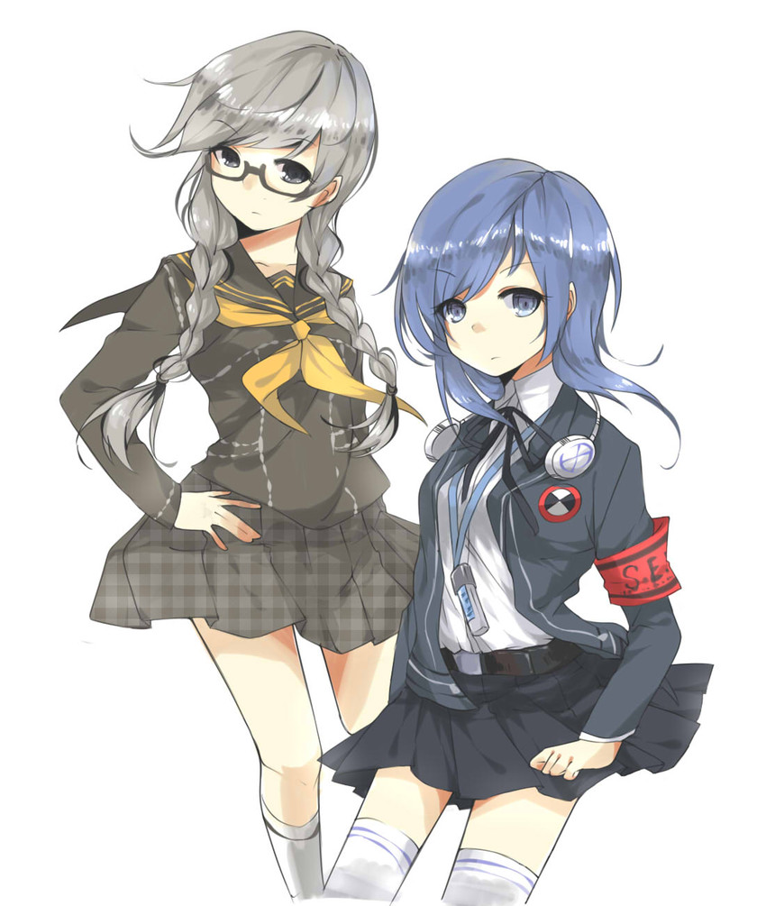 narukami yu and yuuki makoto (persona and 2 more) drawn by tomo_futoshi