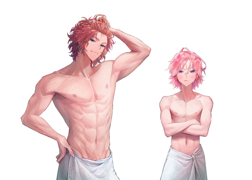 oukawa kohaku and mikejima madara (ensemble stars!) drawn by gugjang_b