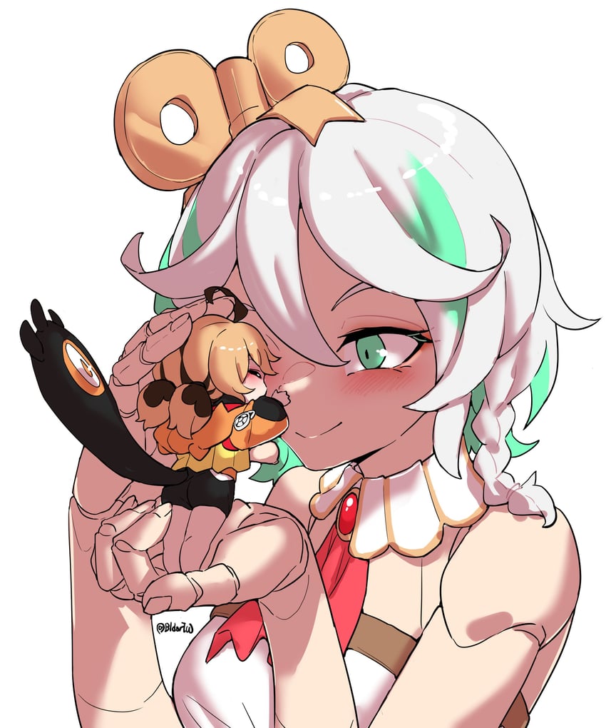gigi murin and cecilia immergreen (hololive and 1 more) drawn by bidortw