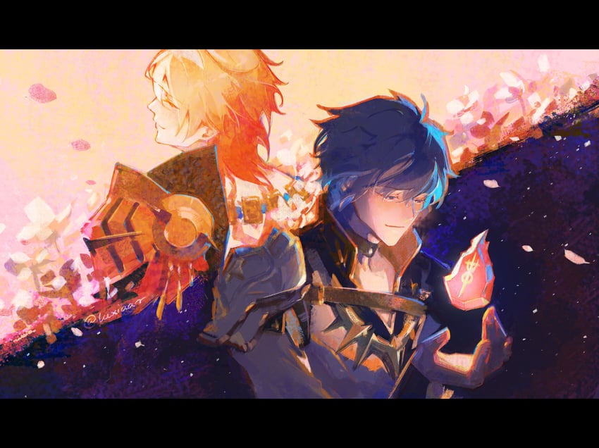 phainon and mydei (honkai and 1 more) drawn by lu_xia