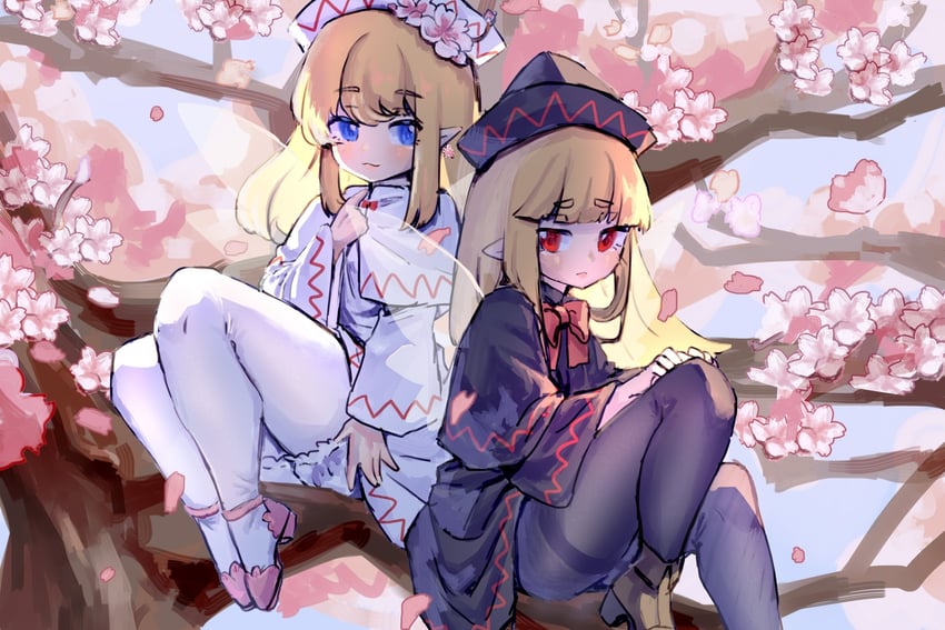 lily white and lily black (touhou) drawn by shouxishao_jiuyuan