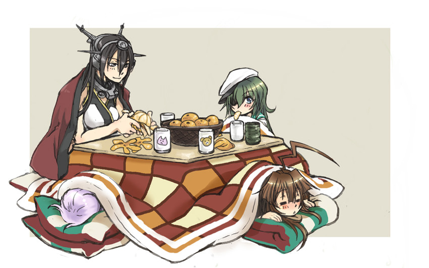 nagato, kiso, kuma, and tama (kantai collection) drawn by kai_(akamekogeme)