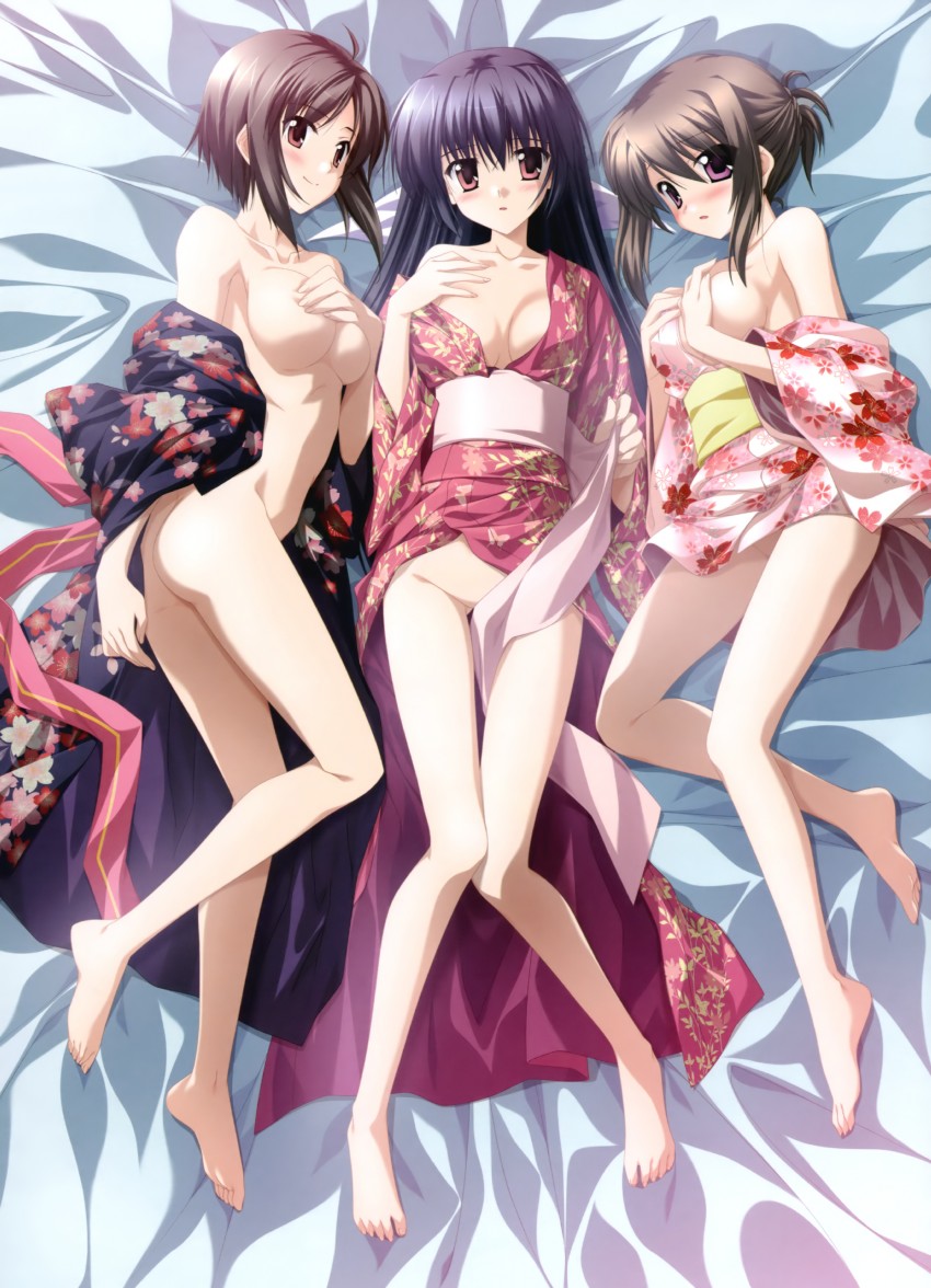 amamiya yuuko, hirono nagi, and hayama mizuki (ef) drawn by 2c=galore, nanao_naru, and shouna_mitsuishi