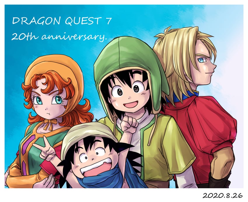maribel, hero, kiefer, and gabo (dragon quest and 1 more) drawn by pekuchin_(pekuchin_3)