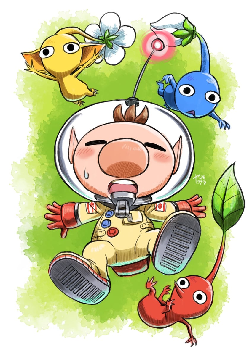 olimar (super smash bros. and 1 more) drawn by yamato_koara