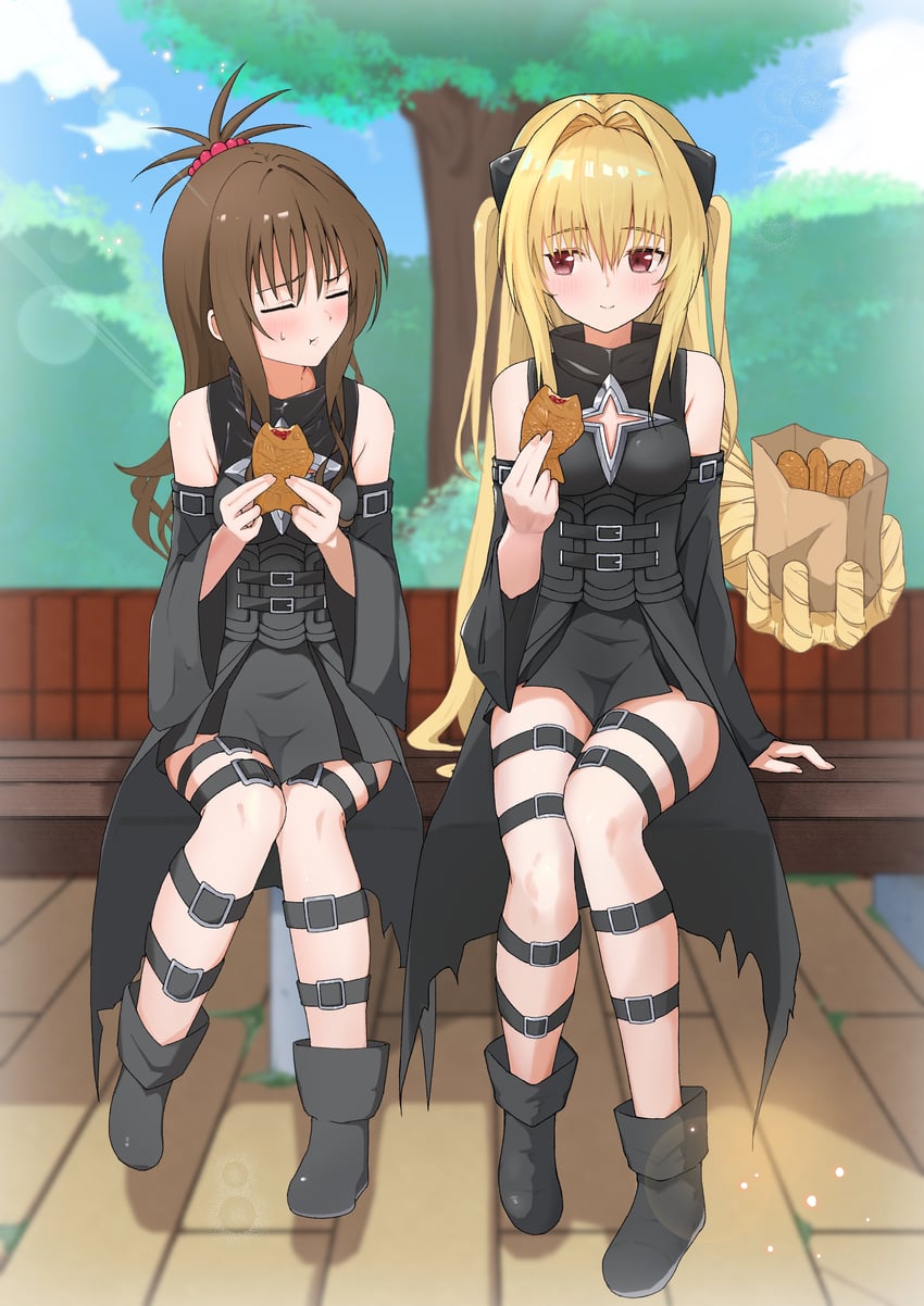 konjiki no yami and yuuki mikan (to love-ru and 1 more) drawn by ivu_(eve0315y)
