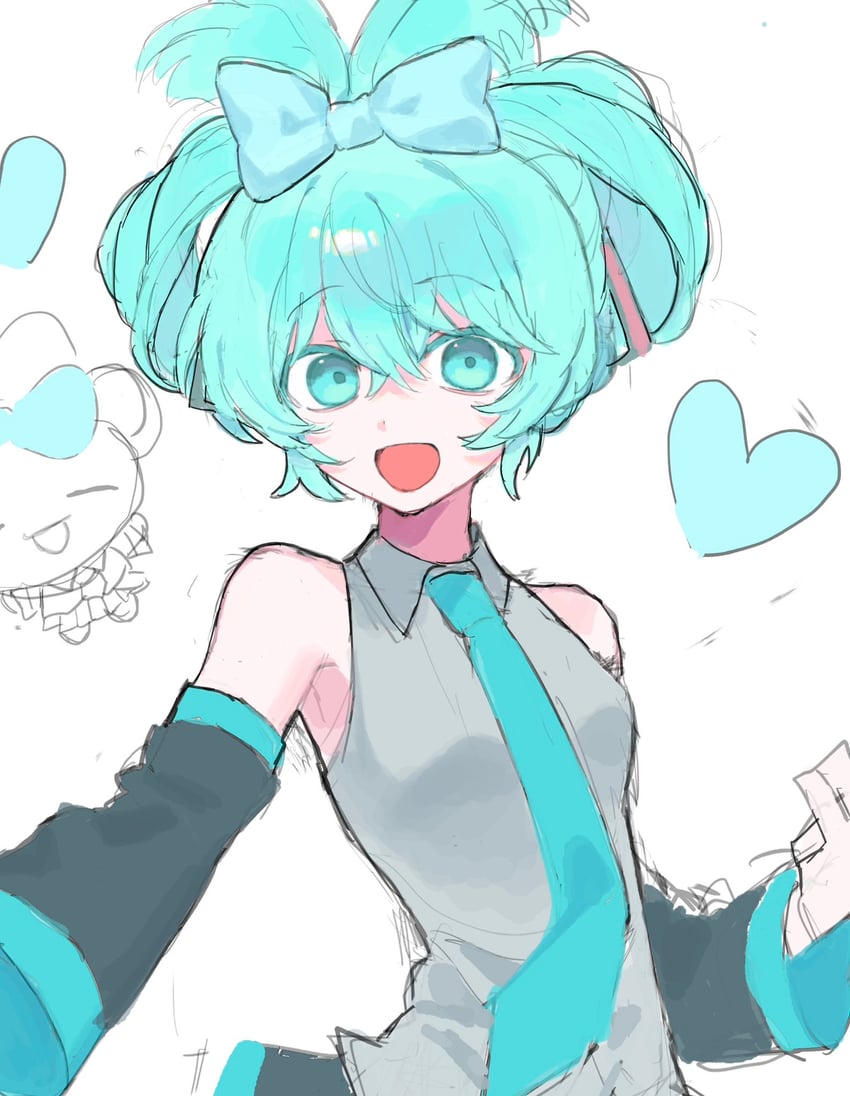 hatsune miku, cinnamoroll, and cinnamiku (vocaloid and 2 more) drawn by waguwagu090908