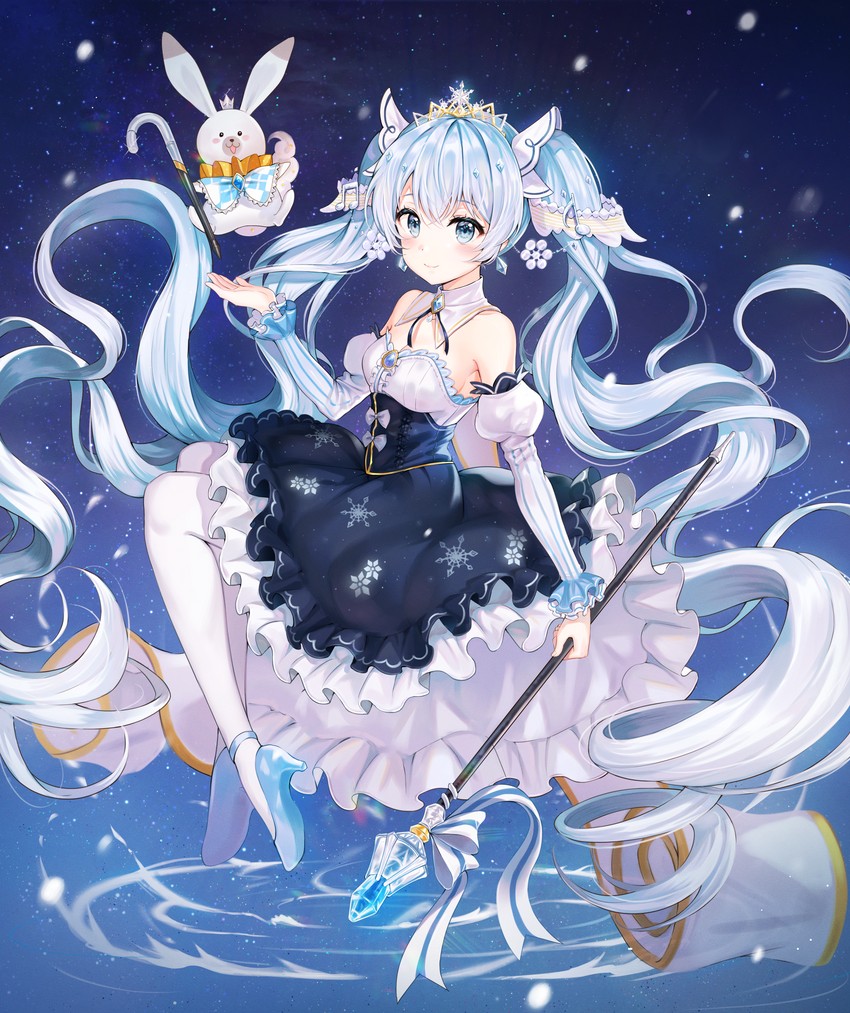 hatsune miku, yuki miku, and rabbit yukine (vocaloid) drawn by tokkyu