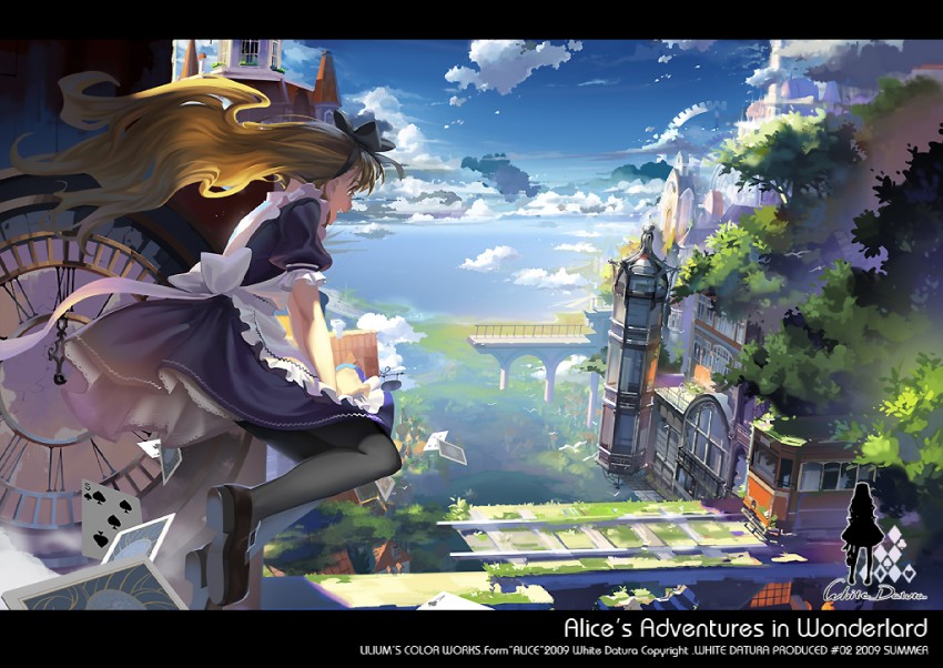 alice (alice's adventures in wonderland) drawn by alphonse_(white_datura) and tri
