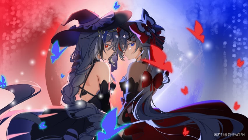 fu hua and herrscher of sentience (honkai and 1 more) drawn by aicheng_acifh