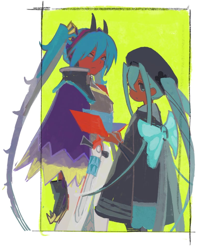 hatsune miku, bug miku, and dragon miku (pokemon and 2 more) drawn by suaviterra