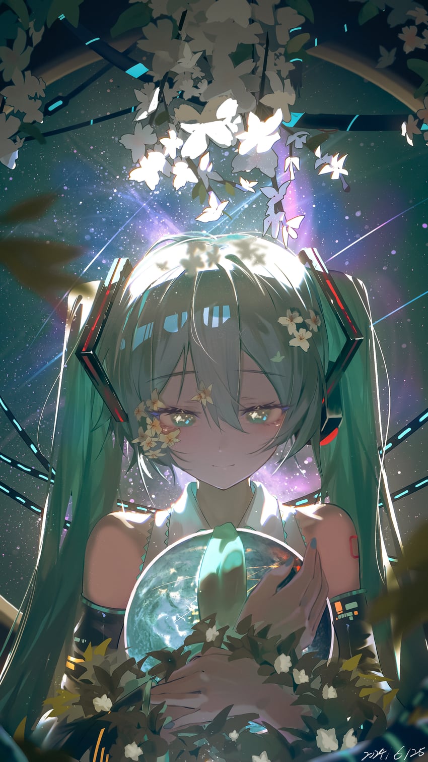 hatsune miku (vocaloid) drawn by koi_hh