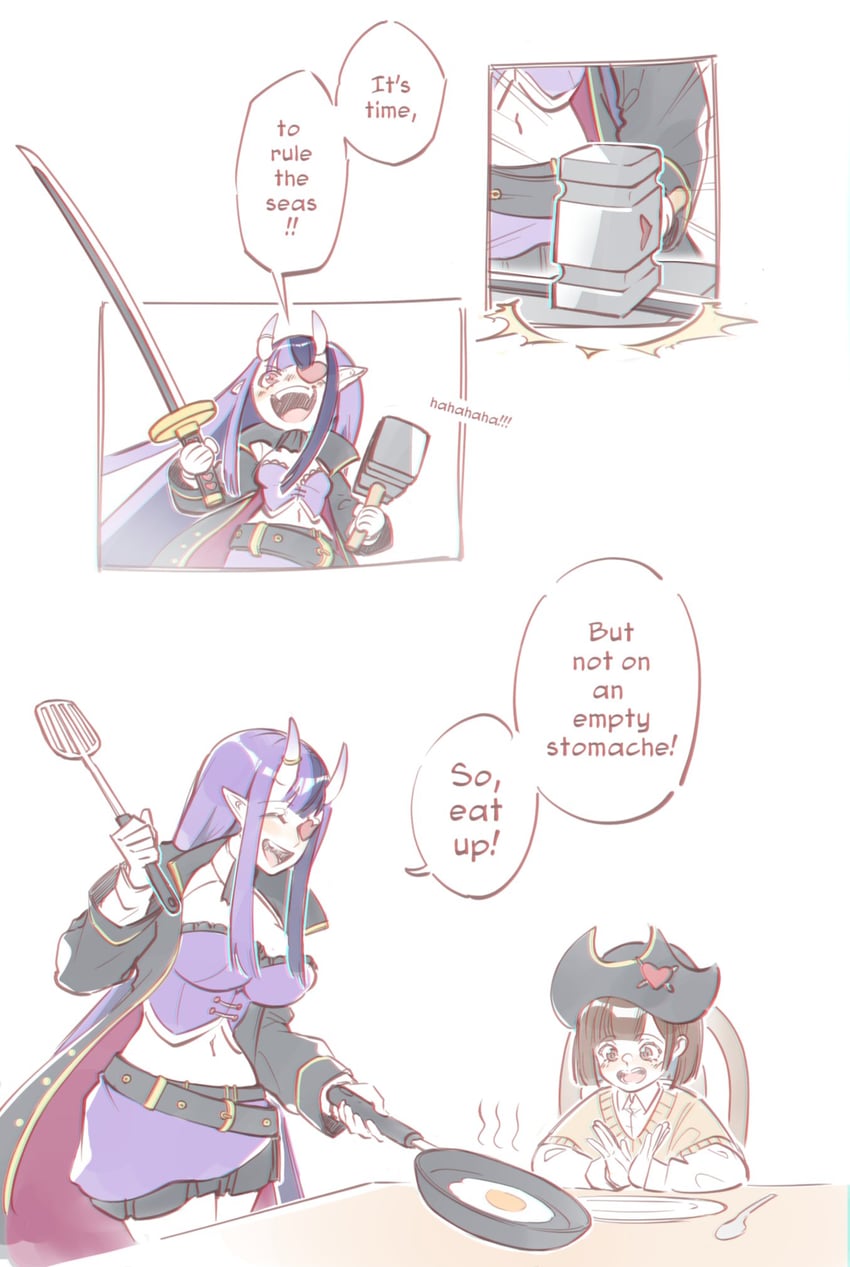 tama gotoh and captain hannah (original and 2 more) drawn by yoruny
