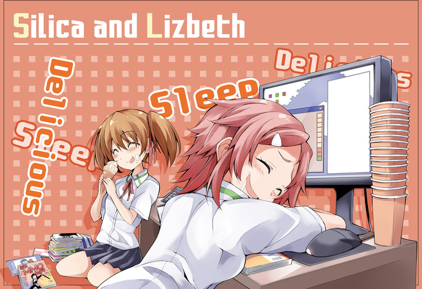 silica and lisbeth (sword art online) drawn by bibi02
