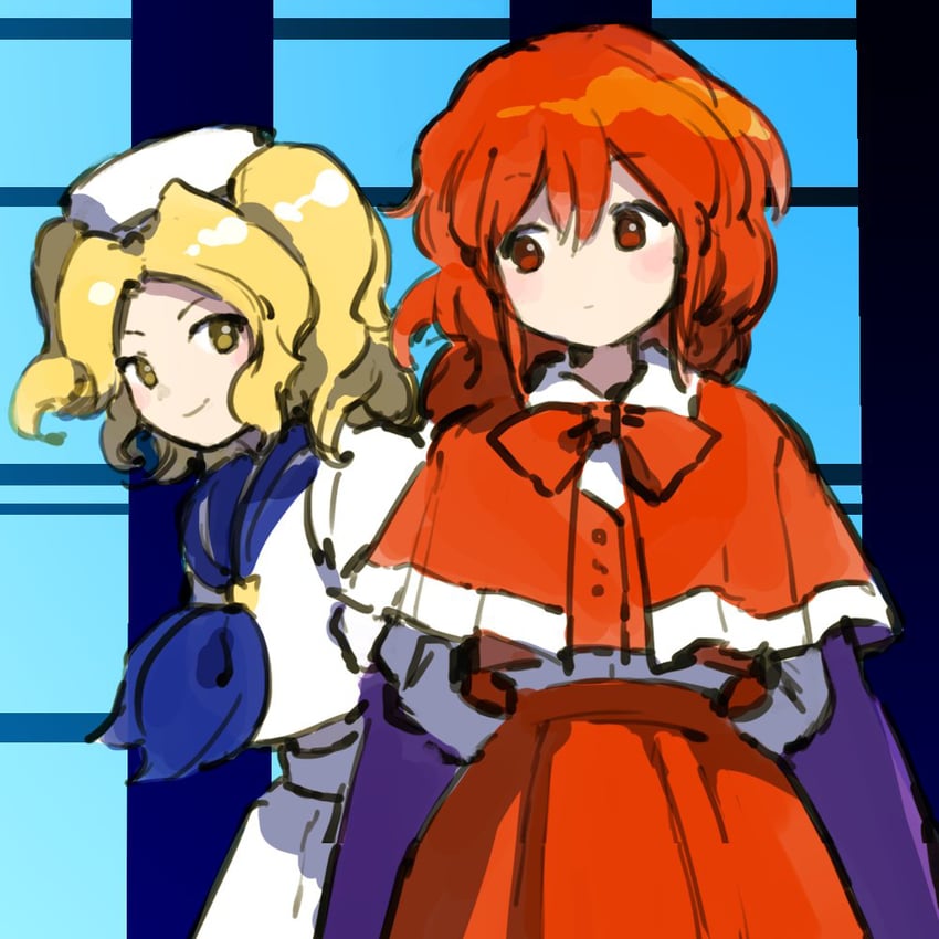 okazaki yumemi and kitashirakawa chiyuri (touhou and 1 more) drawn by kaigen_1025