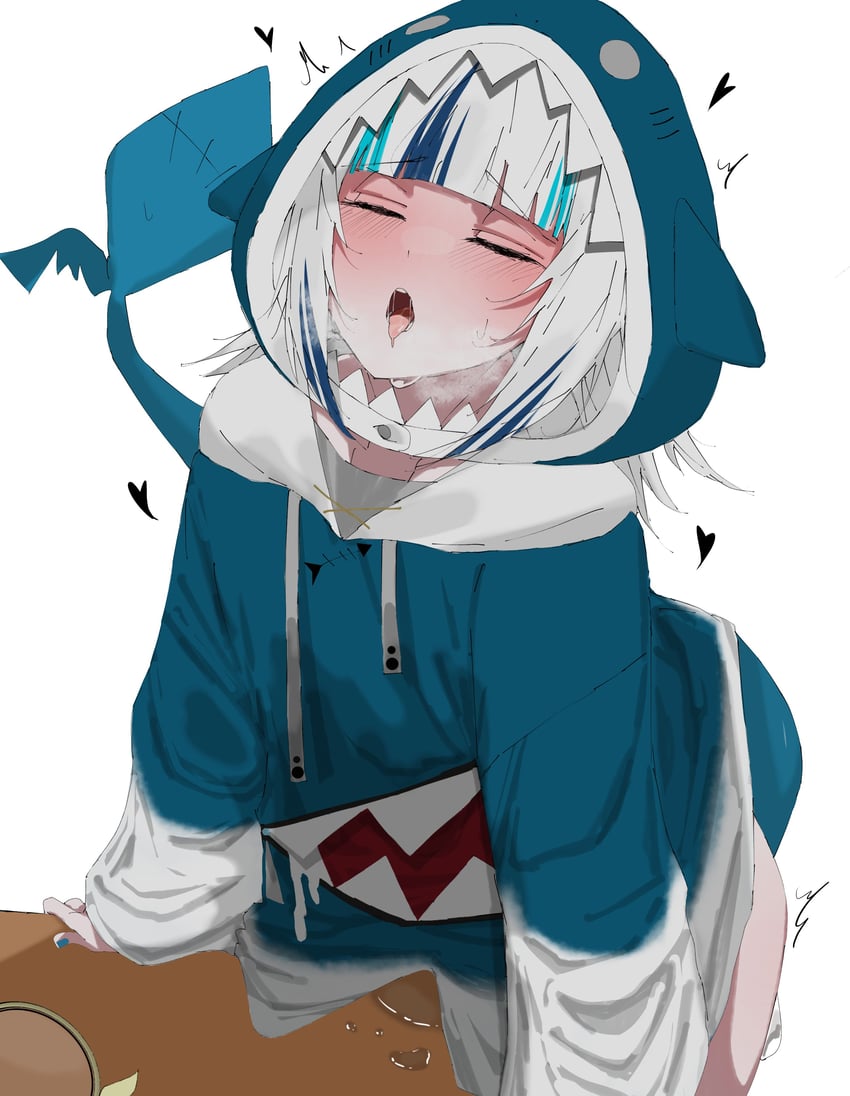 gawr gura (hololive and 1 more) drawn by carrot_011