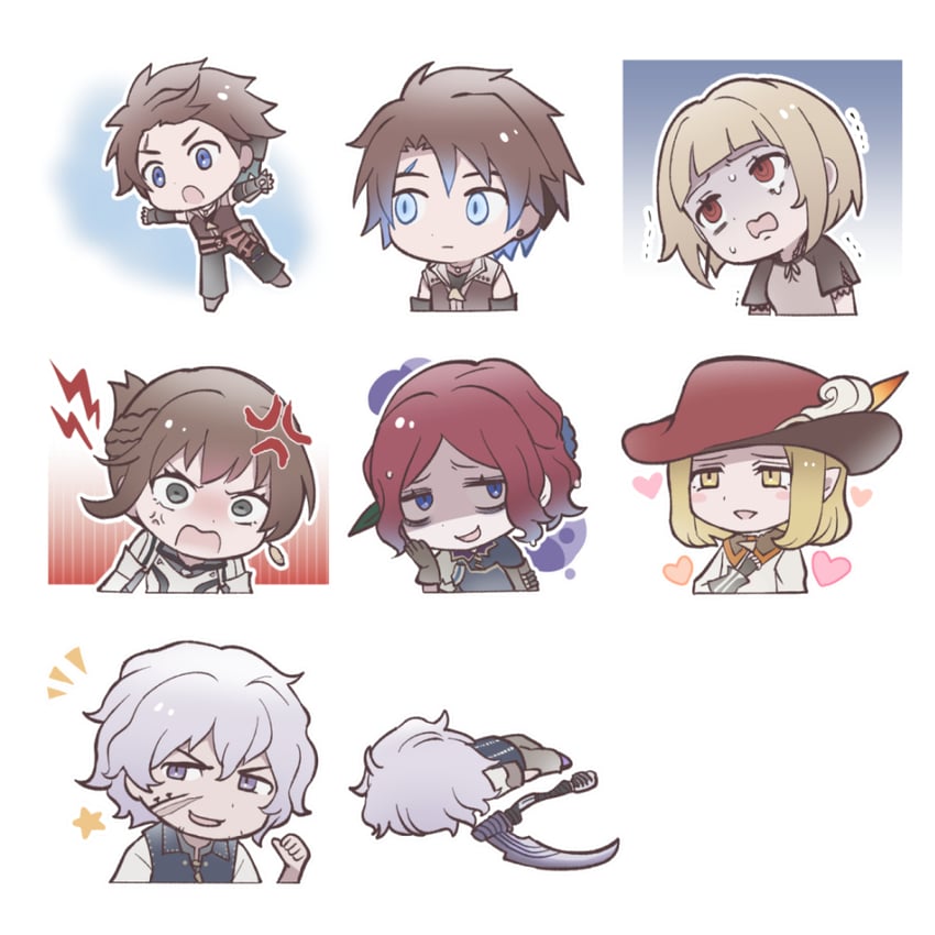 manah, nowe, eris, yaha, urick, and 1 more (drag-on dragoon and 1 more) drawn by miichinori