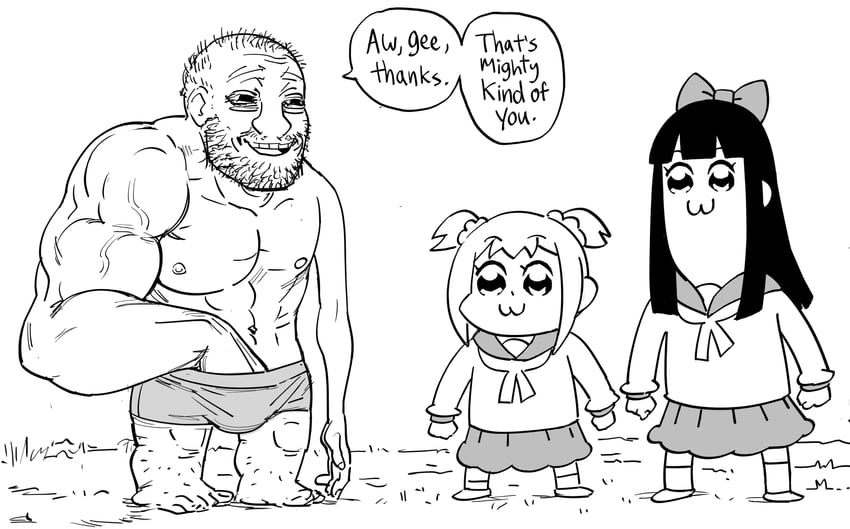 popuko, pipimi, and coomer (poptepipic) drawn by bb_(baalbuddy)