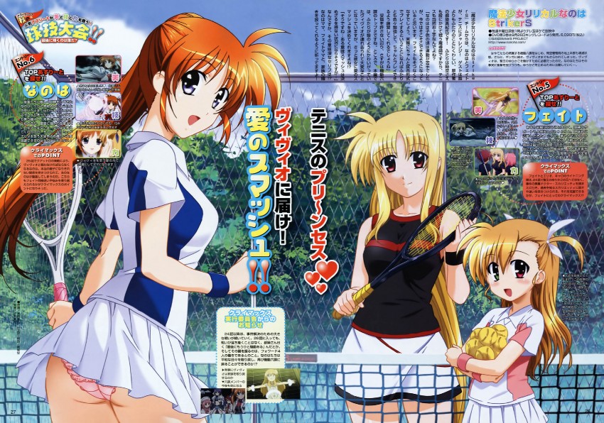 fate testarossa, takamachi nanoha, vivio, subaru nakajima, teana lanster, and 4 more (lyrical nanoha and 1 more) drawn by okuda_yasuhiro