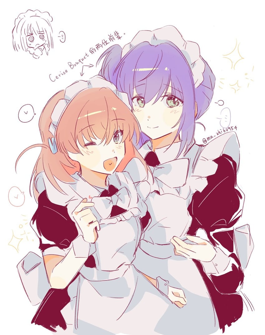 hinoshita kaho, otomune kozue, and momose ginko (love live! and 1 more) drawn by woodonly