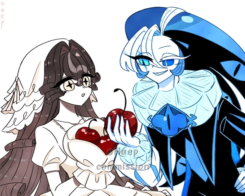 shadow milk cookie and black forest cookie (cookie run and 1 more) drawn by haep0510