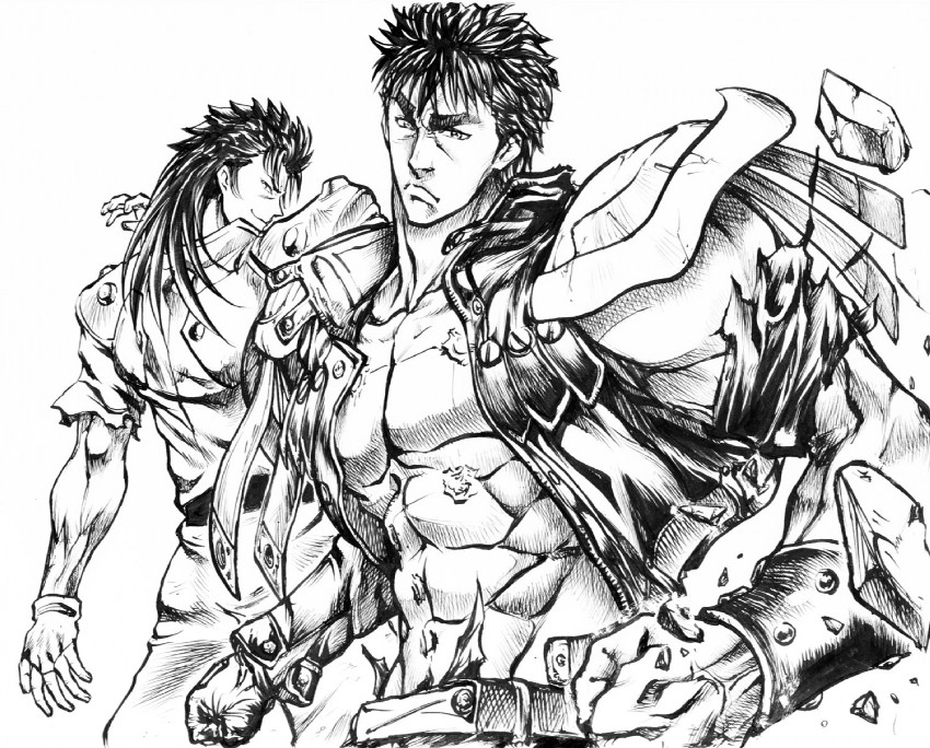 kenshiro and rei (hokuto no ken and 1 more) drawn by sword-dream