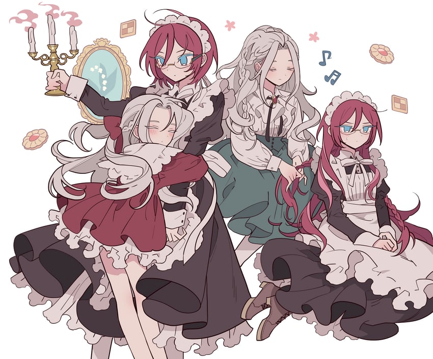 saegusa ibara and ran nagisa (ensemble stars!) drawn by meremero