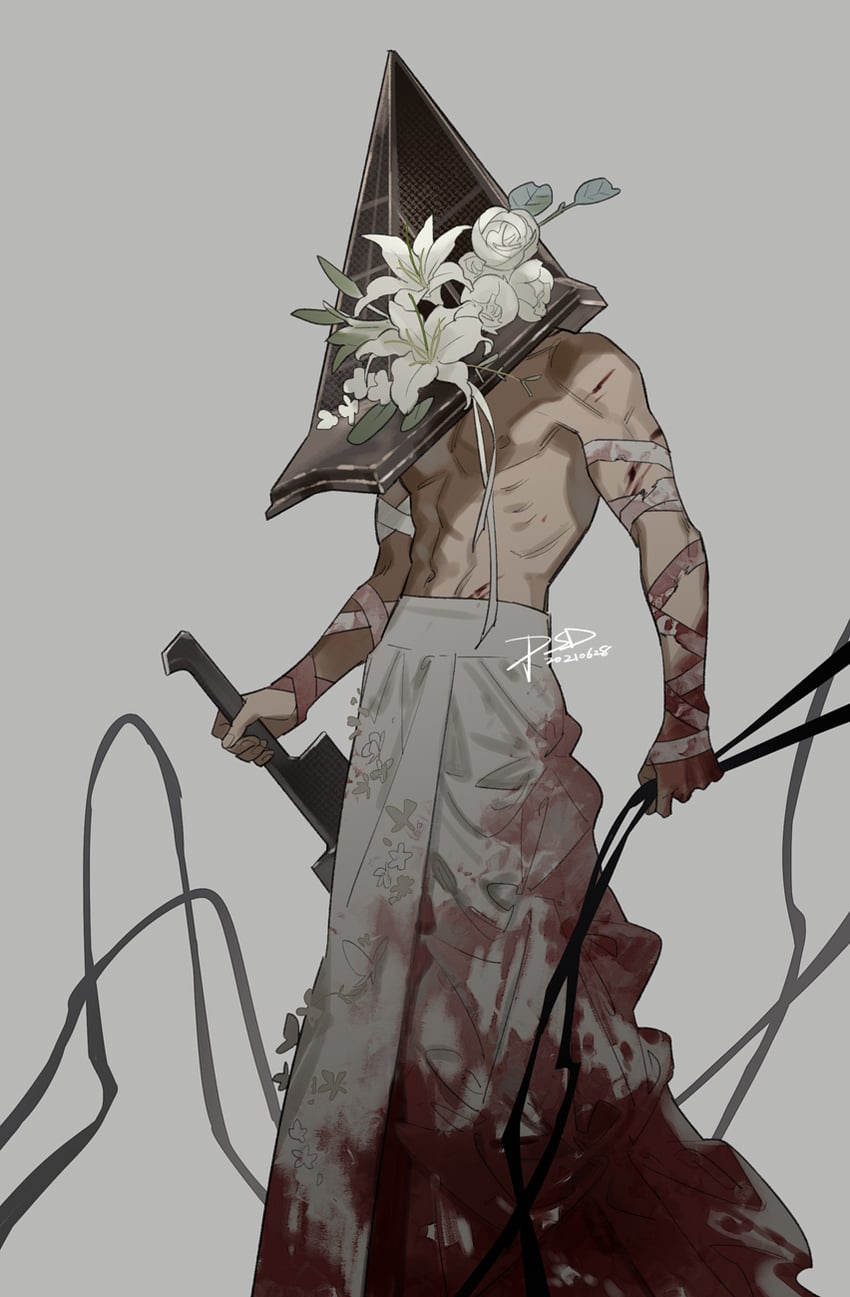 pyramid head (silent hill and 1 more) drawn by psd_(psdgai)