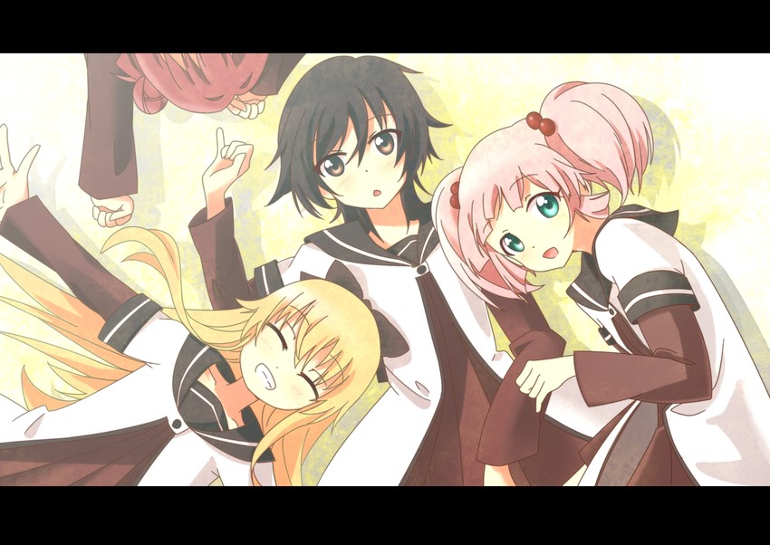 toshinou kyouko, akaza akari, funami yui, and yoshikawa chinatsu (yuruyuri) drawn by super-saiya-0173