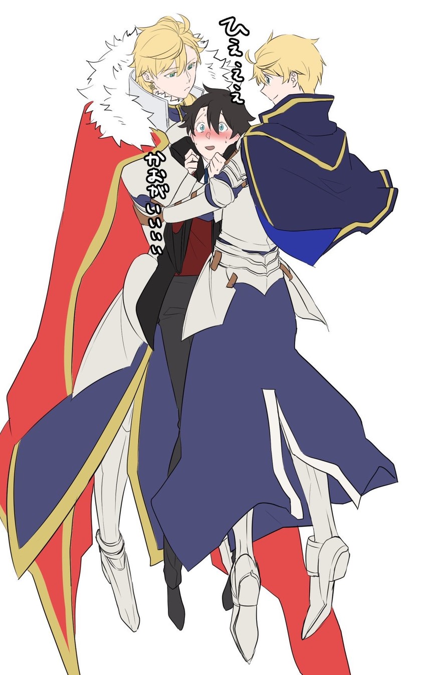 artoria pendragon, fujimaru ritsuka, and arthur pendragon (fate and 1 more) drawn by aka_no_jo